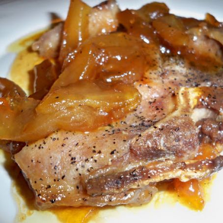 Apple glazed pork chops