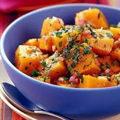 Butternut Squash Salad with Curry Apple Dressing