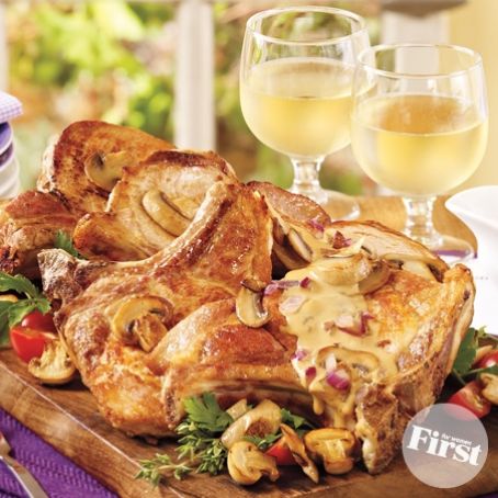 Pan-Seared Saucy Pork Chops