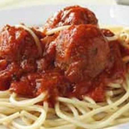 Mama Mandola's Meatballs with Spaghetti and Tomato Sauce
