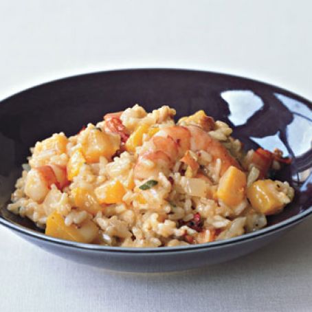 Butternut Squash Risotto with Shrimp