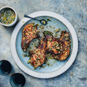 Pork Chops with Almond Salmuera