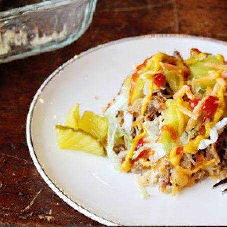 Bacon Cheeseburger Nacho Bake