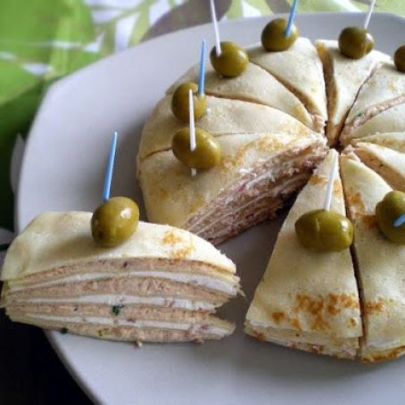 Janet's Salmon and Cream Cheese Crepe Appetizer