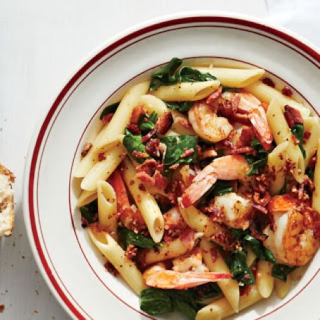 Bacon and Shrimp Pasta Toss