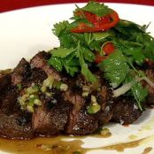 Chew:  Michael Symon's Hanger Steak with Pickled Vegetable Sauce