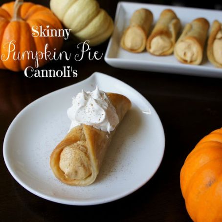 Skinny Pumpkin Pie Cannolis