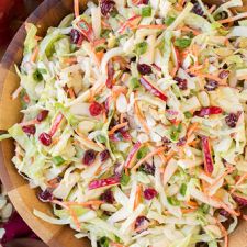 Apple Cranberry and Almond Slaw