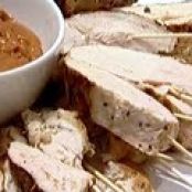 Grilled Lemon Chicken Satay with Peanut Sauce