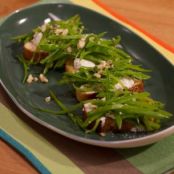 Snow Peas and Ricotta Crostini