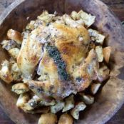 Simple Roast Chicken with Chestnut Breading
