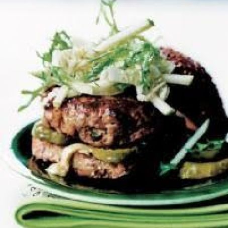Grilled Turkey Burgers with Jicama Salad