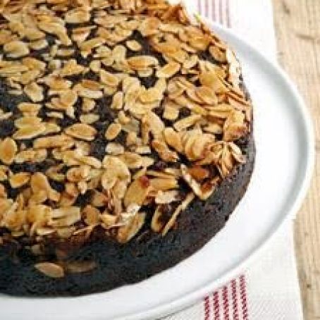 Chocolate Almond Upside-Down Cake
