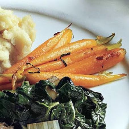 RSTD CARROTS w/MINT & ORANGE GLAZE