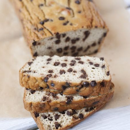 quickbread - low carb, grain free, chocolate chip cookie bread, paleo