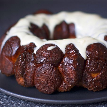 monkey bread with cream cheese glaze