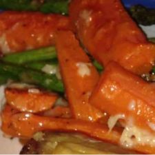 Asparagus and Carrots Parmesan