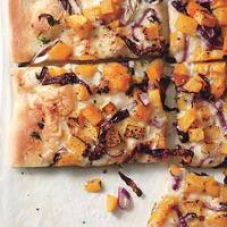 Butternut Squash-and-Red Onion Pizza