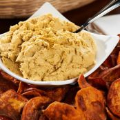 Garlic-Curry Hummus & Sweet Potato Chips