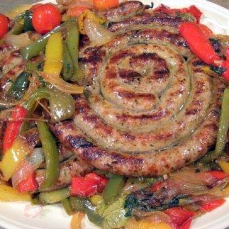 Sausage coils with pan-fried potatoes - Recipes 