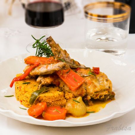 Rabbit Stew with Beer and Couscous