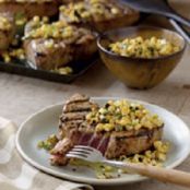 Grilled Tuna Steak with Charred Corn Vinaigrette