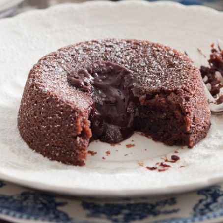 Chocolate Lava Cakes, Warm (3 Ingredients)