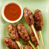 Bacon-Pork Pops on Lemongrass Sticks