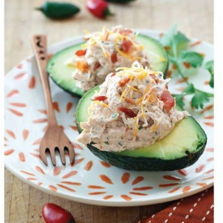 Southwestern Chicken Salad in Avacado Bowls