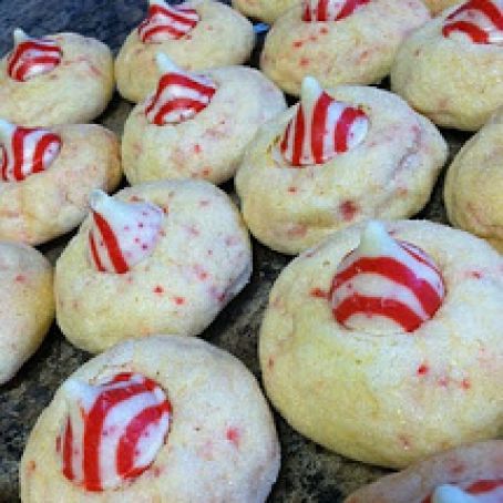 Peppermint Kiss Sugar Cookies.