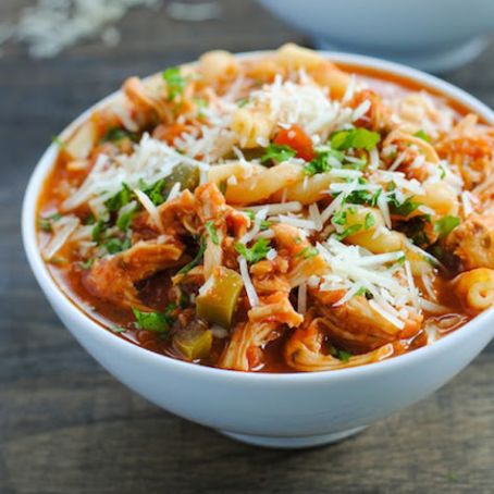 Slow Cooker Chicken Parmesan Soup