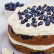 Blueberry Cream Cheese Cake with Brown Butter Cream Cheese Frosting