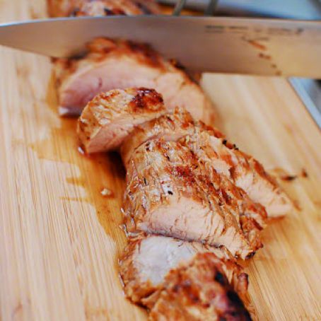 Grilled Balsamic-Garlic Crusted Pork Tenderloin