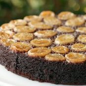 Chocolate-Caramel-Banana Upside-Down Cake