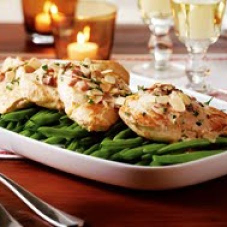 Seared Chicken and Green Beans Amandine