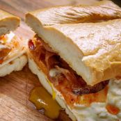 Fried-Egg Sandwich with Kimchi and Bacon