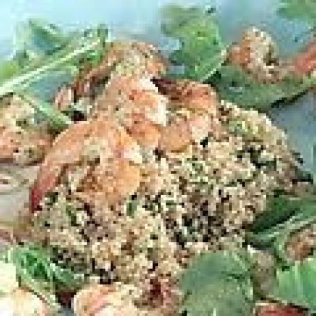 Mint Marinated Grilled Shrimp Tabbouleh Salad