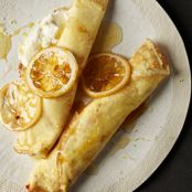 Lemon Crepes With Sweetened Ricotta