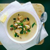 Roasted Cauliflower + Onion Soup