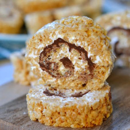 S’mores Rice Krispies Treats Pinwheels