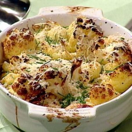Cauliflower - Oven-Roasted  with Garlic, Olive Oil and Lemon Juice