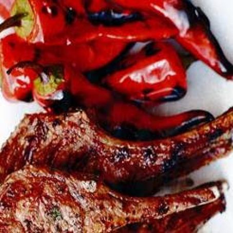 Grilled Lamb Chops with Garlic, Chiles and Anchovies