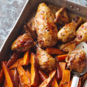 One-Pan Baked Chicken & Sweet Potatoes