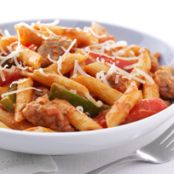 Italian Sausage and Peppers with Penne