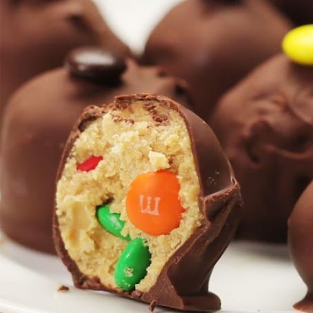 No-Bake Chocolate Peanut Butter M&M Balls