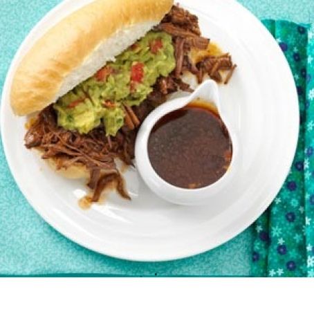 Machaca Beef Dip Sandwiches