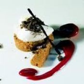 Coffee Sponge with Cherries, Junket and Lychees