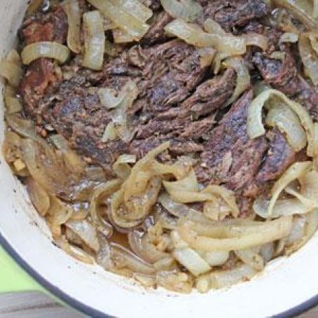Dutch Oven Beef Roast with Onions