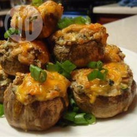 Bacon and Cheddar Stuffed Mushrooms