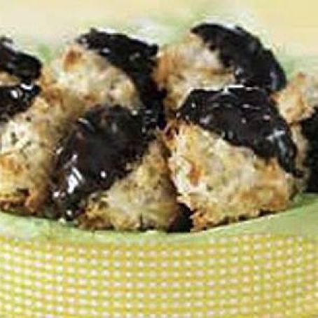 Chocolate Dipped Coconut Macaroons